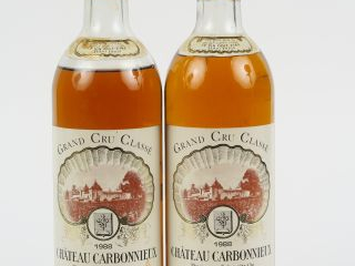 2 BOUTEILLES CHÂTEAU CARBONNIEUX BLANC CC GRAVES - 1988 - 1 MEP/1 BEP/