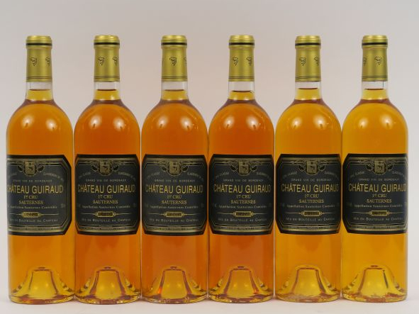 6 BOUTEILLES CHÂTEAU GUIRAUD 1er CC SAUTERNES - 1999 - CBO