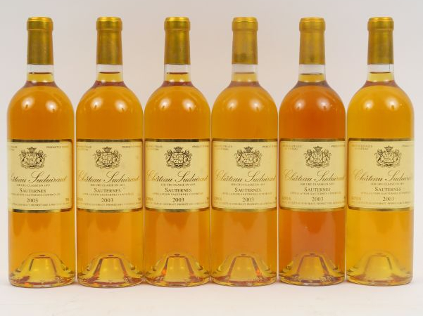 6 BOUTEILLES CHÂTEAU SUDUIRAUT 1er CC SAUTERNES - 2003 - CBO