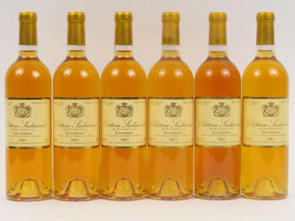 Vente aux enchères 6 BOUTEILLES CHÂTEAU SUDUIRAUT 1er CC SAUTERNES - 2003 - CBO