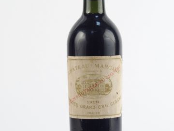 1 BOUTEILLE CHÂTEAU MARGAUX 1er GCC - 1929 - BG/ELF/RECAPSULEE AU CHÂT