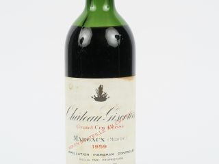 1 BOUTEILLE CHÂTEAU GISCOURS GCC MARGAUX - 1959 - MEP/CAPS CORRODEE