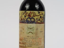 1 BOUTEILLE CHÂTEAU MOUTON ROTHSCHILD 1er GCC PAUILLAC - 1968 - HEP+/E