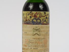 1 BOUTEILLE CHÂTEAU MOUTON ROTHSCHILD 1er GCC PAUILLAC - 1968 - MEP-BE
