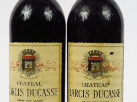 2 BOUTEILLES CHÂTEAU LARCIS DUCASSE GCC ST EMILION 1970 - BG/ELD
