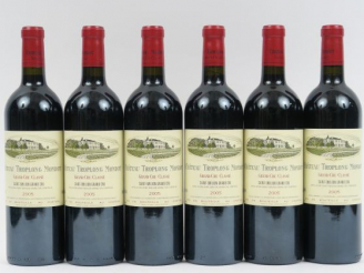Vente aux enchères 6 BOUTEILLES CHÂTEAU TROPLONG MONDOT 1er GCC ST EMILION - 2005 - CBO