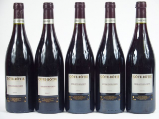 Vente aux enchères 5 BOUTEILLES CÔTE ROTIE 'LES HAUTS DES CHEYS' : 3 de 2006 - 2 de 2007
