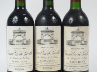Vente aux enchères 3 BOUTEILLES CHATEAU LEOVILLE LAS CASES GCC ST JULIEN - 1/1986 - LB 1/