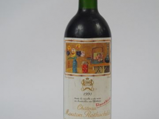 Vente aux enchères 1 BOUTEILLE CHATEAU MOUTON ROTHSCHILD 1ER GCC PAUILLAC - 1991 - BG+