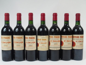 Vente aux enchères 7 BOUTEILLES FIGEAC 1ER GCC ST EMILION - 1/1992 2/1993 2/1994 1/1995 1