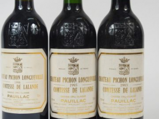 Vente aux enchères 3 BOUTEILLES CHATEAU PICHON COMTESSE DE LALANDE GCC PAUILLAC - 2/1993 