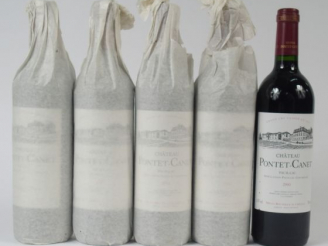 Vente aux enchères 5 BOUTEILLES CHATEAU PONTET CANET GCC PAUILLAC - 2001