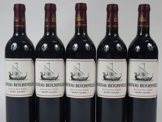 5 BOUTEILLES CHATEAU BEYCHEVELLE GCC ST JULIEN - 2004