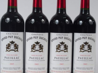 Vente aux enchères 4 BOUTEILLES CHATEAU GRAND PUY DUCASSE GCC PAUILLAC - 2005