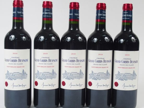 5 BOUTEILLES CHATEAU GRAND CORBIN DESPAGNE GCC ST EMILION - 2010