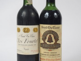 Vente aux enchères 2 BOUTEILLES : 1 CHATEAU CLOS FOURTET GCC ST EMILION 1990 BG / EA - 1 