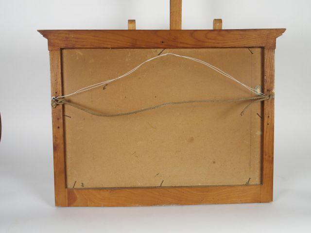 Henri MARTIN	 ‘Bord de mer aux pins parasols’. Huile sur panneau	 sign