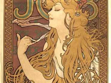 MUCHA 'Job'. Lithographie sur soie. F. Champenois. 57,5 x 43 cm