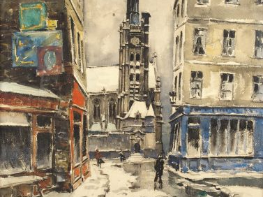 FRANK WILL 'Vue de Paris'. Aquarelle, signée en bas à gauche, située e