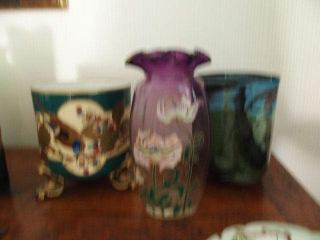 Vase moderne en verre italien, vase Napoléon III en cristal émaillé, c