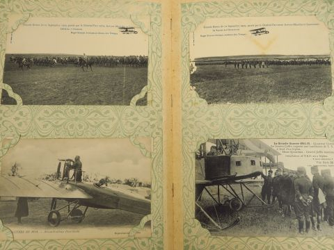 Album de 96 cartes postales (8 avec vignettes) : Pilotes célèbres, Pio