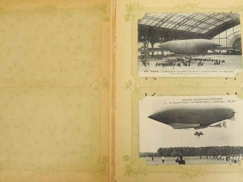 Album de cartes postales : 30 sur les dirigeables et ballons. Photogra