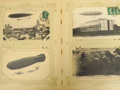 Album de cartes postales : 30 sur les dirigeables et ballons. Photogra