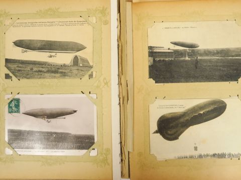Album de cartes postales : 30 sur les dirigeables et ballons. Photogra