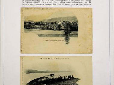 Rare ensemble de 25 cartes postales relatant le déroulement de l'expéd