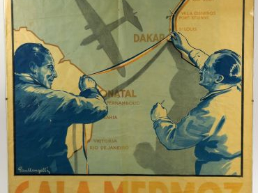 Affiche du Gala Mermoz de 1937 d'après un dessin de Paul Langellé légè