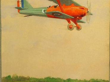 Lucien ROUSSELOT. Aquarelle, signée en bas à droite. '8 mai 1924, arri