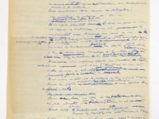 Vente aux enchères Etonnantes et rares feuilles manuscrites datées de 1935 traitant des '