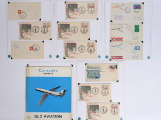 Vente aux enchères Série de documents, enveloppes et cartes postales concernant la Carave