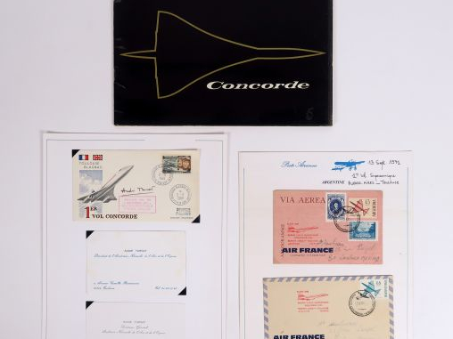 Série de documents, enveloppes et cartes postales concernant la Carave