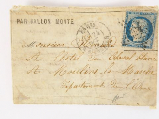 Vente aux enchères Ballon monté du 20,10,1870 'Le Montgolfier'