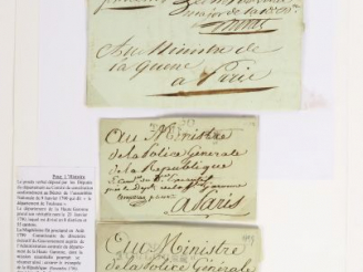 Vente aux enchères Bel ensemble de 33 plis sous franchise postale concernant la Ville de 