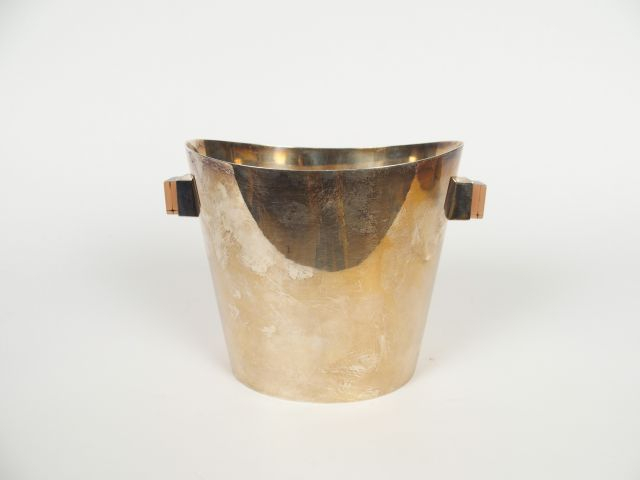 Seau à glace en métal argenté