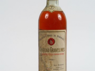 Vente aux enchères 1 BOUTEILLE CHÂTEAU GRAVELINES 1eres CÔTES DE BORDEAUX BLANC LIQUOREUX