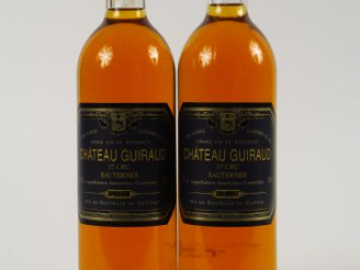 Vente aux enchères 2 BOUTEILLES CHÂTEAU GUIRAUD 1er CC SAUTERNES - 1996