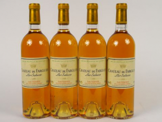 Vente aux enchères 4 BOUTEILLES CHÂTEAU DE FARGUES SAUTERNES - 1999