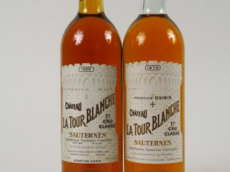 Vente aux enchères 2 BOUTEILLES CHÂTEAU LA TOUR BLANCHE 1er CC SAUTERNES - 1 de 1976 LB/1