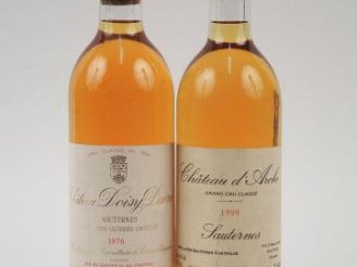 Vente aux enchères 2 BOUTEILLES SAUTERNES : 1 CHÂTEAU DOISY DAENE 1976 - 1 CHÂTEAU D'ARCH