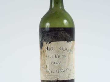 1 BOUTEILLE CHÂTEAU BAHANS HAUT BRION GRAVES - 1907 - VIDANGE/3 CM AU 