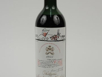 1 BOUTEILLE CHÂTEAU MOUTON ROTHSCHILD 1er GCC PAUILLAC - 1955 - MEP