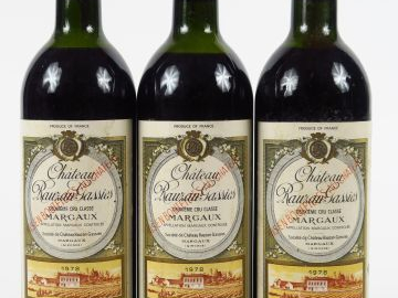3 BOUTEILLES CHÂTEAU RAUZAN GASSIES GCC MARGAUX - 1978 - 2 HEP/1 MEP