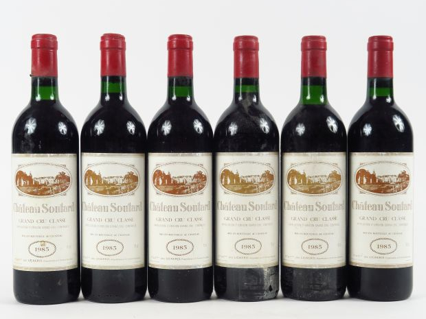 6 BOUTEILLES CHÂTEAU SOUTARD GCC ST EMILION - 1985 - BG