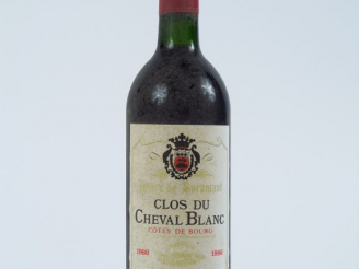 Vente aux enchères 1 BOUTEILLE CLOS DU CHEVAL BLANC COTES DE BOURG - 1986 - BG+