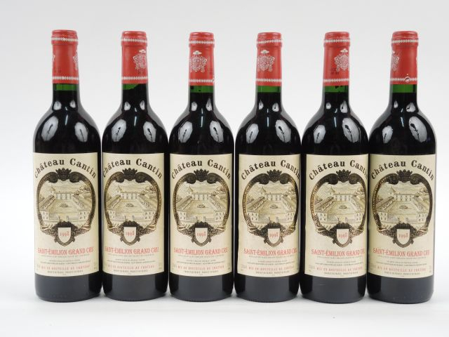 6 BOUTEILLES CHÂTEAU CANTIN GC ST EMILION - 1998 - CBO
