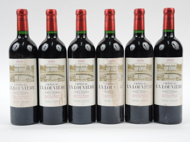 6 BOUTEILLES CHÂTEAU LA LOUVIERE GRAVES - 2005 - CBO - 1 EA/4EF