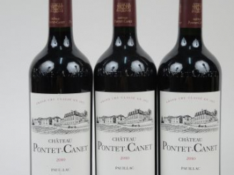 Vente aux enchères 3 BOUTEILLES CHÂTEAU PONTET CANET GCC PAUILLAC - 2010
